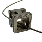 エルメス HERMES Hキューブ ネックレス ブラック/シルバー メタル/ラッカー アクセサリー