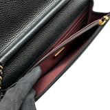 シャネル CHANEL マトラッセ チェーンウォレット AP0250 ブラック ゴールド金具 キャビアスキン レディース ショルダーバッグ