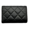 シャネル CHANEL スモールフラップウォレット AP0230 28番台 ブラック ゴールド金具 キャビアスキン レディース 三つ折り財布
