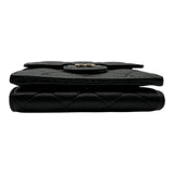 シャネル CHANEL スモールフラップウォレット AP0230 28番台 ブラック ゴールド金具 キャビアスキン レディース 三つ折り財布