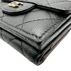 シャネル CHANEL スモールフラップウォレット AP0230 28番台 ブラック ゴールド金具 キャビアスキン レディース 三つ折り財布
