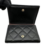 シャネル CHANEL スモールフラップウォレット AP0230 28番台 ブラック ゴールド金具 キャビアスキン レディース 三つ折り財布