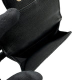 シャネル CHANEL スモールフラップウォレット AP0230 28番台 ブラック ゴールド金具 キャビアスキン レディース 三つ折り財布