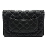 シャネル CHANEL マトラッセ チェーンウォレット AP0250 30番台 ブラック シルバー金具 キャビアスキン レディース ショルダーバッグ