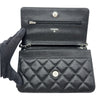 シャネル CHANEL マトラッセ チェーンウォレット AP0250 30番台 ブラック シルバー金具 キャビアスキン レディース ショルダーバッグ