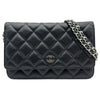 シャネル CHANEL マトラッセ チェーンウォレット AP0250 30番台 ブラック シルバー金具 キャビアスキン レディース ショルダーバッグ
