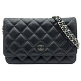 シャネル CHANEL マトラッセ チェーンウォレット AP0250 30番台 ブラック シルバー金具 キャビアスキン レディース ショルダーバッグ