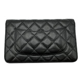 シャネル CHANEL マトラッセ チェーンウォレット AP0250 ブラック シルバー金具 キャビアスキン レディース ショルダーバッグ