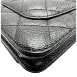 シャネル CHANEL マトラッセ チェーンウォレット AP0250 ブラック シルバー金具 キャビアスキン レディース ショルダーバッグ