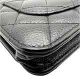 シャネル CHANEL マトラッセ チェーンウォレット AP0250 ブラック ゴールド金具 キャビアスキン レディース ショルダーバッグ