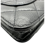 シャネル CHANEL マトラッセ チェーンウォレット AP0250 ブラック ゴールド金具 キャビアスキン レディース ショルダーバッグ