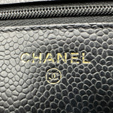 シャネル CHANEL マトラッセ チェーンウォレット AP0250 ブラック ゴールド金具 キャビアスキン レディース ショルダーバッグ