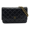 シャネル CHANEL マトラッセ チェーンウォレット AP0250 ブラック ゴールド金具 キャビアスキン レディース ショルダーバッグ