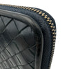 ボッテガ・ヴェネタ BOTTEGA VENETA イントレチャート ロングジップウォレット P01298174Y ネイビー レザー メンズ 長財布