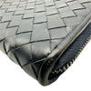 ボッテガ・ヴェネタ BOTTEGA VENETA イントレチャート ロングジップウォレット P01298174Y ネイビー レザー メンズ 長財布