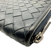 ボッテガ・ヴェネタ BOTTEGA VENETA イントレチャート ロングジップウォレット P01298174Y ネイビー レザー メンズ 長財布