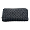 ボッテガ・ヴェネタ BOTTEGA VENETA イントレチャート ロングジップウォレット P01298174Y ネイビー レザー メンズ 長財布