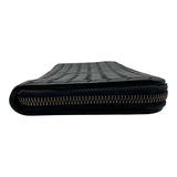ボッテガ・ヴェネタ BOTTEGA VENETA イントレチャート ロングジップウォレット P01298174Y ネイビー レザー メンズ 長財布