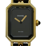シャネル CHANEL プルミエール S H0001 ブラック メッキ クオーツ レディース 腕時計