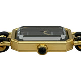 シャネル CHANEL プルミエールM H0001 ブラック メッキ クオーツ レディース 腕時計