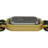 シャネル CHANEL プルミエールM H0001 ブラック メッキ クオーツ レディース 腕時計