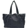 シャネル CHANEL ニュートラベルライントートMM A15991 8番台 ブラック ナイロンジャガード レディース