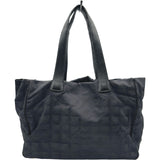 シャネル CHANEL ニュートラベルライントートMM A15991 8番台 ブラック ナイロンジャガード レディース