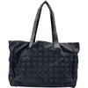 シャネル CHANEL ニュートラベルライントートMM A15991 8番台 ブラック ナイロンジャガード レディース