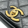 シャネル CHANEL パリボンベイフラップバッグ A67129 16番台 ブラック ゴールド金具 エイジドカーフ レディース ショルダーバッグ