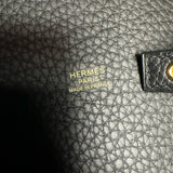 エルメス HERMES ピコタンロックMM K刻印 ブラック ゴールド金具 トリヨン レディース ハンドバッグ