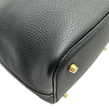エルメス HERMES ピコタンロックMM K刻印 ブラック ゴールド金具 トリヨン レディース ハンドバッグ