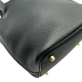 エルメス HERMES ピコタンロックMM K刻印 ブラック ゴールド金具 トリヨン レディース ハンドバッグ
