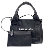 バレンシアガ BALENCIAGA ネイビーカバスXS 390346 ブラック キャンバス ユニセックス トートバッグ