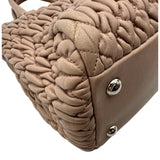 ミュウミュウ miu miu ナッパクリスタル ハンドバッグ 5BA067 ピンク ナッパーレザー レディース ショルダーバッグ