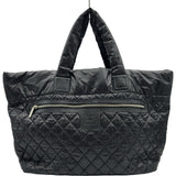 シャネル CHANEL コココクーントートTGM 14番台 ブラック シルバー金具 ナイロン レディース