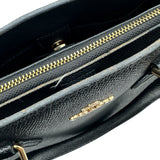 コーチ COACH ミニセージ キャリーオール F28977 ブラック レザー レディース ハンドバッグ ショルダーバッグ