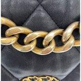 シャネル CHANEL CHANEL19 ラージバッグ AS1161 29番台 ブラック ゴールド/シルバー金具 シャイニーラムスキン レディース ショルダーバッグ