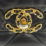 シャネル CHANEL CHANEL19 ラージバッグ AS1161 29番台 ブラック ゴールド/シルバー金具 シャイニーラムスキン レディース ショルダーバッグ