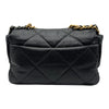 シャネル CHANEL CHANEL19 ラージバッグ AS1161 29番台 ブラック ゴールド/シルバー金具 シャイニーラムスキン レディース ショルダーバッグ