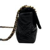シャネル CHANEL CHANEL19 ラージバッグ AS1161 29番台 ブラック ゴールド/シルバー金具 シャイニーラムスキン レディース ショルダーバッグ