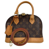 ルイ・ヴィトン LOUIS VUITTON アルマBB M53152 ブラウン モノグラムキャンバス　×レザー レディース ハンドバッグ