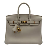 エルメス HERMES バーキン25 W刻 ベトン ゴールド金具 トゴ レディース ハンドバッグ