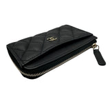 シャネル CHANEL クラシック ジップカードホルダー AP3179 ブラック キャビアスキン レディース カードケース