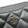 シャネル CHANEL クラシック ジップカードホルダー AP3179 ブラック キャビアスキン レディース カードケース