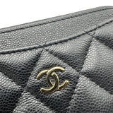 シャネル CHANEL クラシック ジップカードホルダー AP3179 ブラック キャビアスキン レディース カードケース