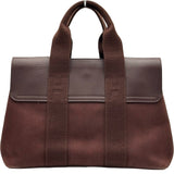 エルメス HERMES ヴァルパライソPM ブラウン シルバー金具 トワル レディース ハンドバッグ