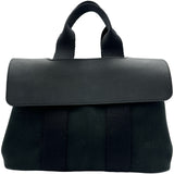 エルメス HERMES ヴァルパライソPM ブラック/シルバー金具 トワル レディース ハンドバッグ