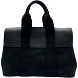 エルメス HERMES ヴァルパライソPM ブラック/シルバー金具 トワル レディース ハンドバッグ