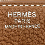 エルメス HERMES オータクロア40 U刻印 ゴールド シルバー金具 トゴ メンズ ハンドバッグ