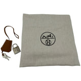エルメス HERMES オータクロア40 U刻印 ゴールド シルバー金具 トゴ メンズ ハンドバッグ